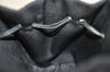 Authentic GUCCI Drawstring Hand Bag Purse Canvas Leather 0391053 Black 2505I