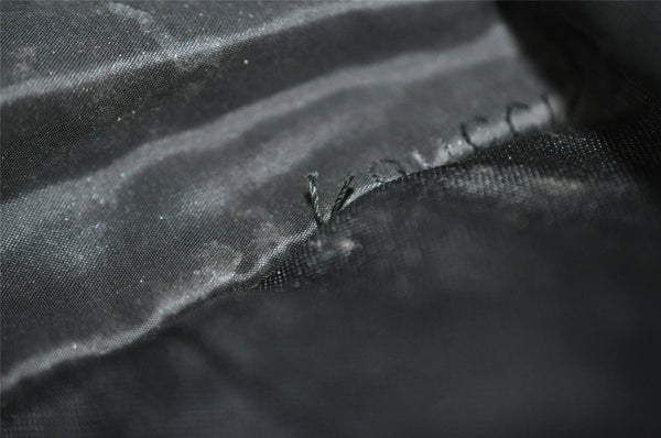 Authentic GUCCI Drawstring Hand Bag Purse Canvas Leather 0391053 Black 2505I