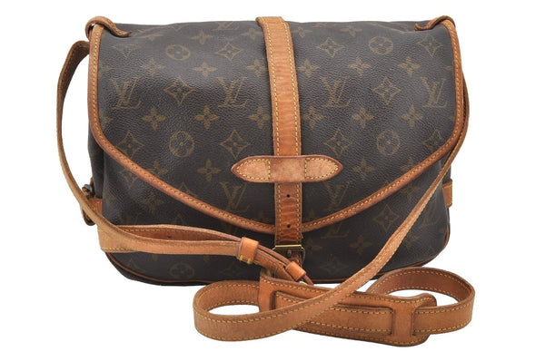 Authentic Louis Vuitton Monogram Saumur 30 Shoulder Cross Bag M42256 LV 2505J