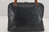 Authentic GUCCI Bamboo 2Way Shoulder Hand Bag Purse Leather Black Junk 2505K