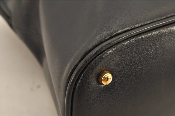 Authentic GUCCI Bamboo 2Way Shoulder Hand Bag Purse Leather Black Junk 2505K