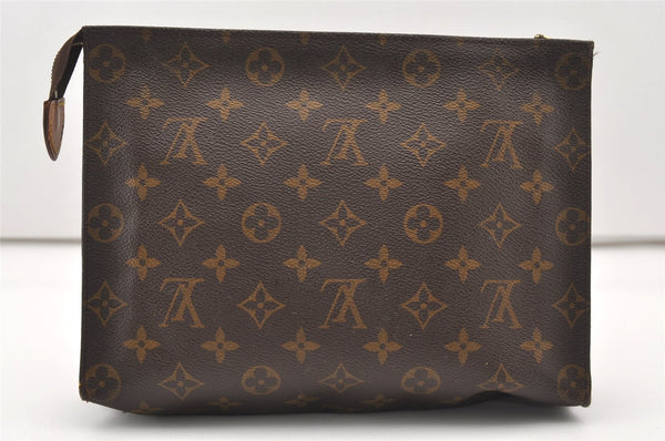 Auth Louis Vuitton Monogram Poche Toilette 26 Cosmetics Pouch Old Model LV 2506J