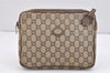 Authentic GUCCI GG Plus PVC Leather Shoulder Bag Purse Brown Junk 2506K