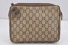 Authentic GUCCI GG Plus PVC Leather Shoulder Bag Purse Brown Junk 2506K