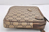 Authentic GUCCI GG Plus PVC Leather Shoulder Bag Purse Brown Junk 2506K