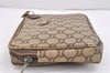 Authentic GUCCI GG Plus PVC Leather Shoulder Bag Purse Brown Junk 2506K