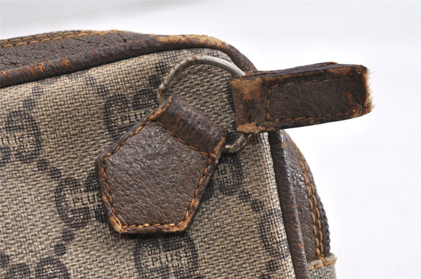Authentic GUCCI GG Plus PVC Leather Shoulder Bag Purse Brown Junk 2506K