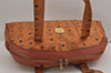 Authentic MCM Visetos Leather Vintage Shoulder Bag Purse Brown 2507J