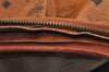Authentic MCM Visetos Leather Vintage Shoulder Bag Purse Brown 2507J
