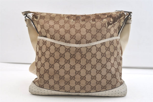 Authentic GUCCI Shoulder Cross Body Bag GG Canvas Leather 145857 Brown 2507K