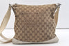 Authentic GUCCI Shoulder Cross Body Bag GG Canvas Leather 145857 Brown 2507K