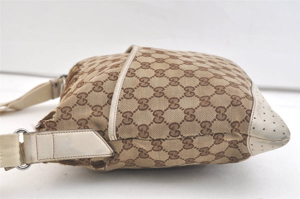 Authentic GUCCI Shoulder Cross Body Bag GG Canvas Leather 145857 Brown 2507K