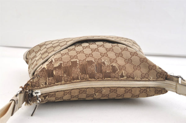 Authentic GUCCI Shoulder Cross Body Bag GG Canvas Leather 145857 Brown 2507K