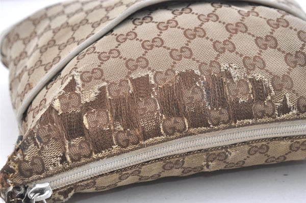 Authentic GUCCI Shoulder Cross Body Bag GG Canvas Leather 145857 Brown 2507K