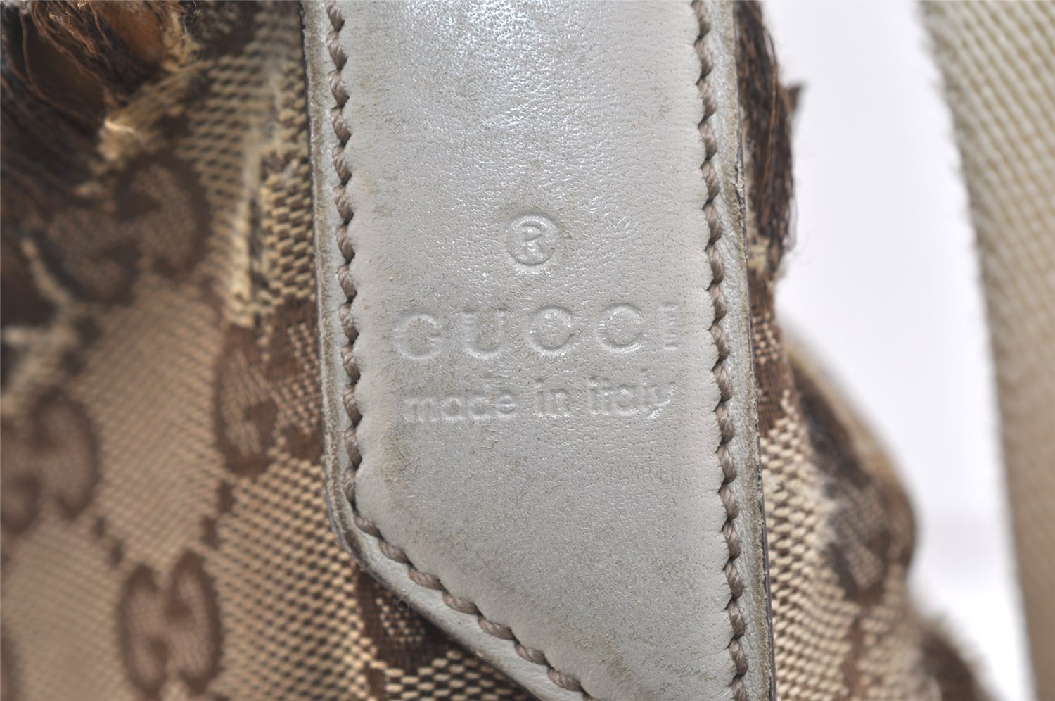 Authentic GUCCI Shoulder Cross Body Bag GG Canvas Leather 145857 Brown 2507K