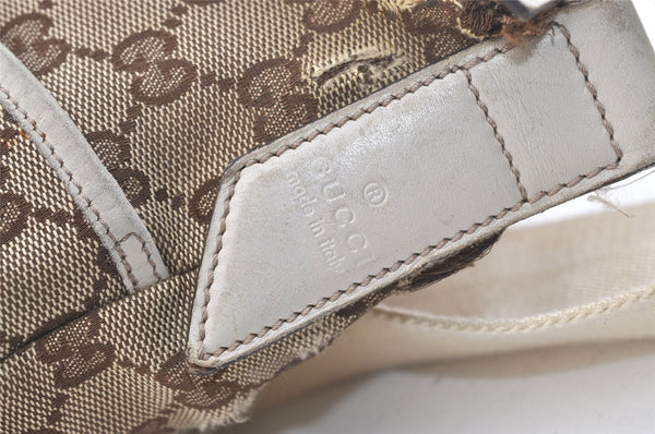 Authentic GUCCI Shoulder Cross Body Bag GG Canvas Leather 145857 Brown 2507K