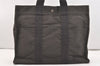 Authentic HERMES Her Line MM Hand Tote Bag Nylon Gray 2508J