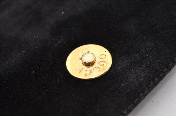 Authentic GUCCI Vintage Shoulder Hand Bag Purse Enamel Black Junk 2509I