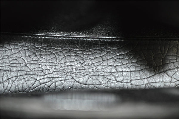 Authentic GUCCI Vintage Shoulder Hand Bag Purse Enamel Black Junk 2509I