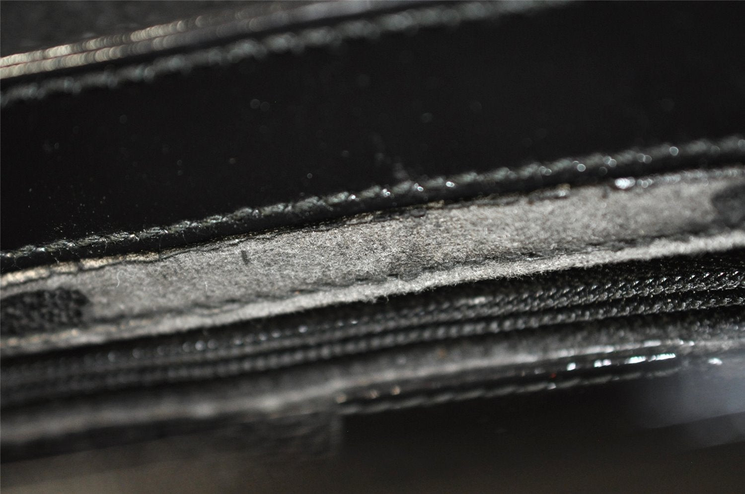 Authentic GUCCI Vintage Shoulder Hand Bag Purse Enamel Black Junk 2509I