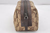 Authentic GUCCI Vintage Pouch Purse GG Canvas Leather 29596 Brown 2509K