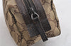 Authentic GUCCI Vintage Pouch Purse GG Canvas Leather 29596 Brown 2509K