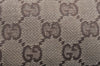 Authentic GUCCI Vintage Pouch Purse GG Canvas Leather 29596 Brown 2509K