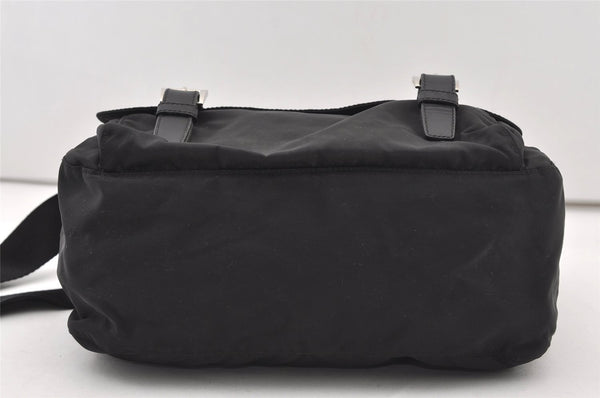 Authentic PRADA Nylon Tessuto Leather Shoulder Cross Body Bag BT6671 Black 2510J