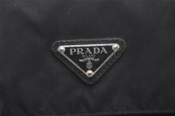 Authentic PRADA Nylon Tessuto Leather Shoulder Cross Body Bag BT6671 Black 2510J
