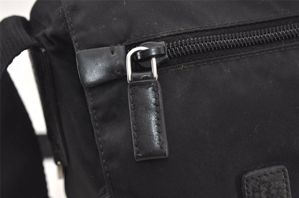 Authentic PRADA Nylon Tessuto Leather Shoulder Cross Body Bag BT6671 Black 2510J