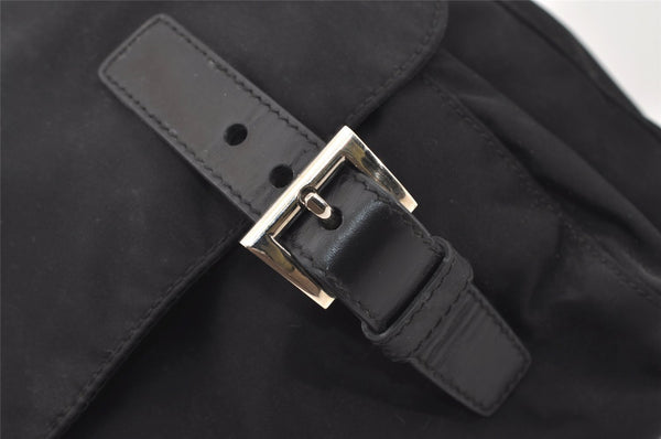 Authentic PRADA Nylon Tessuto Leather Shoulder Cross Body Bag BT6671 Black 2510J