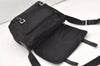 Authentic PRADA Nylon Tessuto Leather Shoulder Cross Body Bag BT6671 Black 2510J