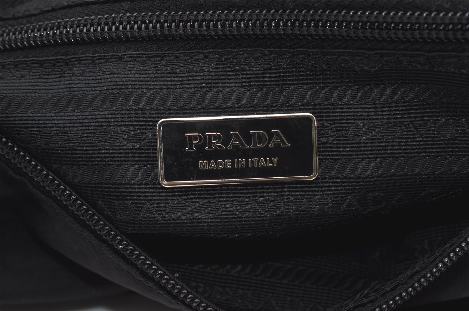 Authentic PRADA Nylon Tessuto Leather Shoulder Cross Body Bag BT6671 Black 2510J