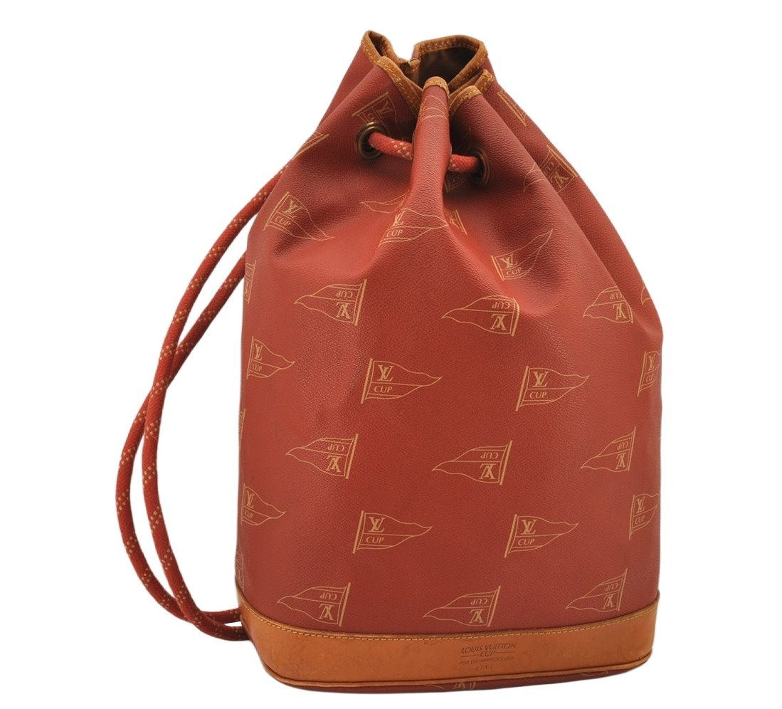 Auth Louis Vuitton Cup Saint Tropez Shoulder Bag Orange Red M80026 LV 2511K