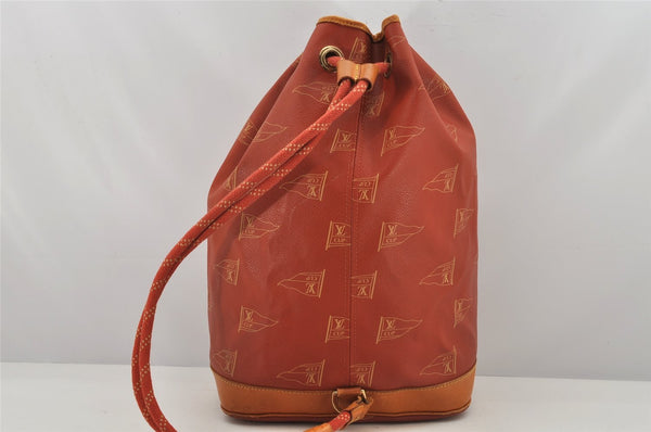 Auth Louis Vuitton Cup Saint Tropez Shoulder Bag Orange Red M80026 LV 2511K