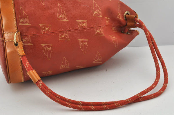 Auth Louis Vuitton Cup Saint Tropez Shoulder Bag Orange Red M80026 LV 2511K