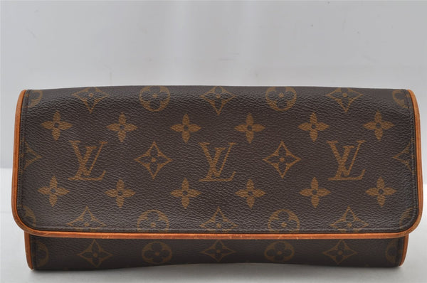 Authentic Louis Vuitton Monogram Pochette Twin GM Shoulder Bag M51852 LV 2512J