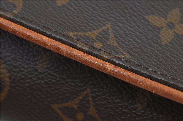 Authentic Louis Vuitton Monogram Pochette Twin GM Shoulder Bag M51852 LV 2512J