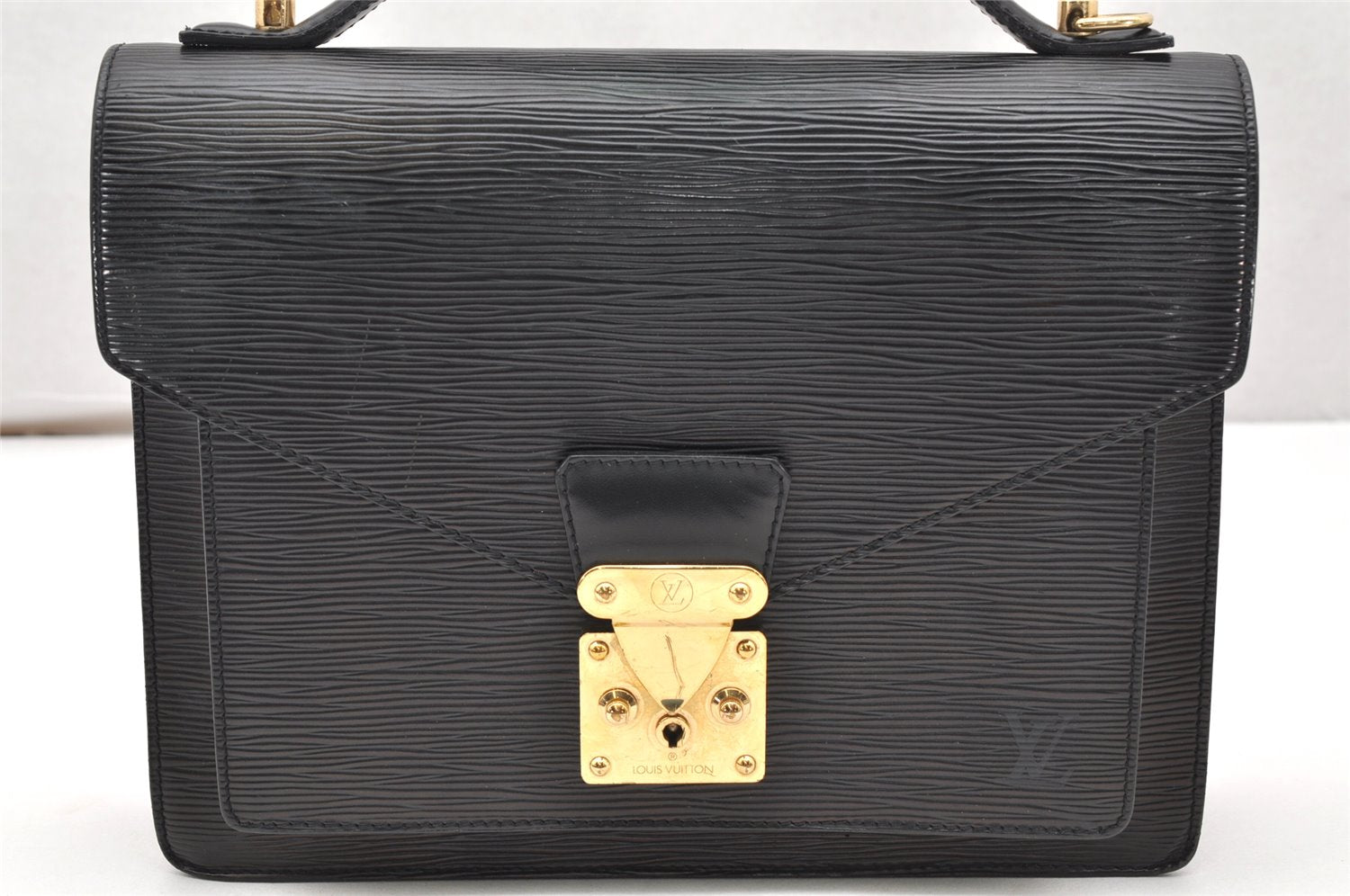 Authentic Louis Vuitton Epi Monceau 2Way Shoulder Hand Bag Black M52792 LV 2512K