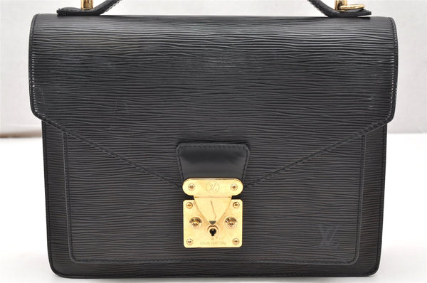 Authentic Louis Vuitton Epi Monceau 2Way Shoulder Hand Bag Black M52792 LV 2512K