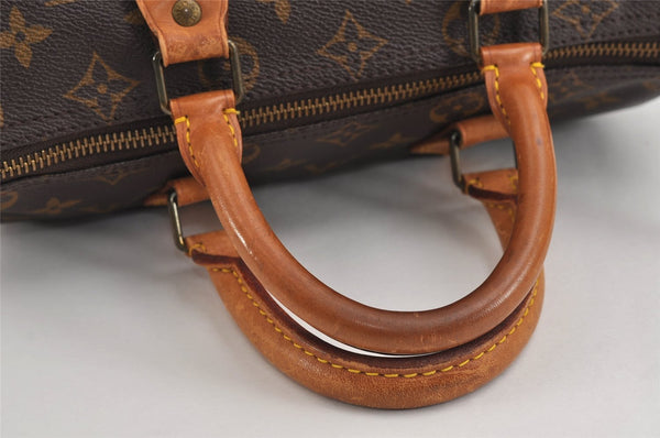 Authentic Louis Vuitton Monogram Speedy 25 Boston Hand Bag M41528 LV 2513J