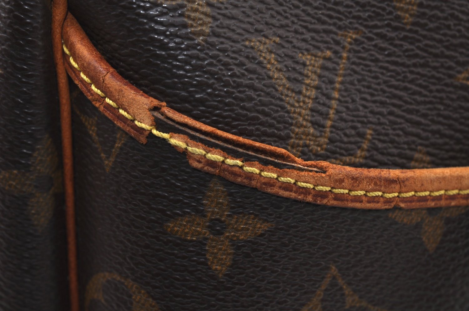 Authentic Louis Vuitton Monogram Deauville Hand Bag M47270 LV Junk 2514I