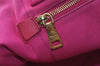 Authentic PRADA Vintage Canapa L Tote Hand Bag Denim Pink 2516K