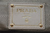 Authentic PRADA Vintage Nappa Gaufre Shoulder Hand Bag Leather White 2517I