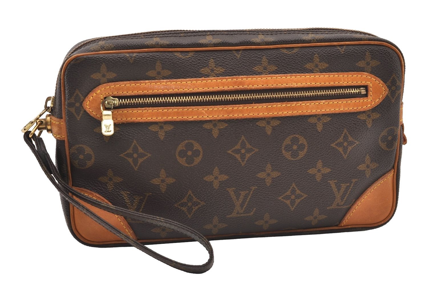 Authentic Louis Vuitton Monogram Marly Dragonne GM M51825 Clutch Hand Bag 2517J