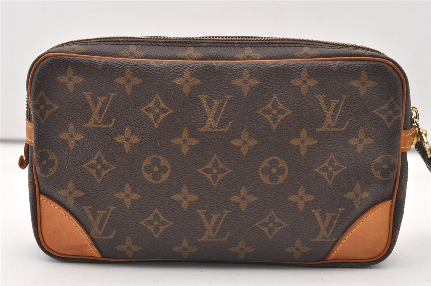 Authentic Louis Vuitton Monogram Marly Dragonne GM M51825 Clutch Hand Bag 2517J