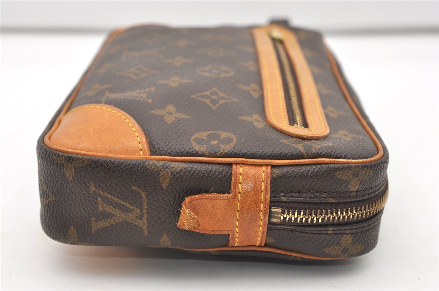 Authentic Louis Vuitton Monogram Marly Dragonne GM M51825 Clutch Hand Bag 2517J