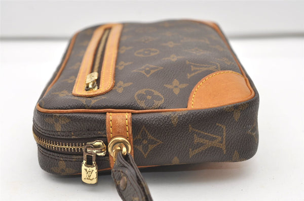 Authentic Louis Vuitton Monogram Marly Dragonne GM M51825 Clutch Hand Bag 2517J