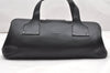 Authentic GUCCI Doctors Bag Hand Bag Leather Wood 104992 Black 2517K
