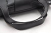 Authentic GUCCI Doctors Bag Hand Bag Leather Wood 104992 Black 2517K